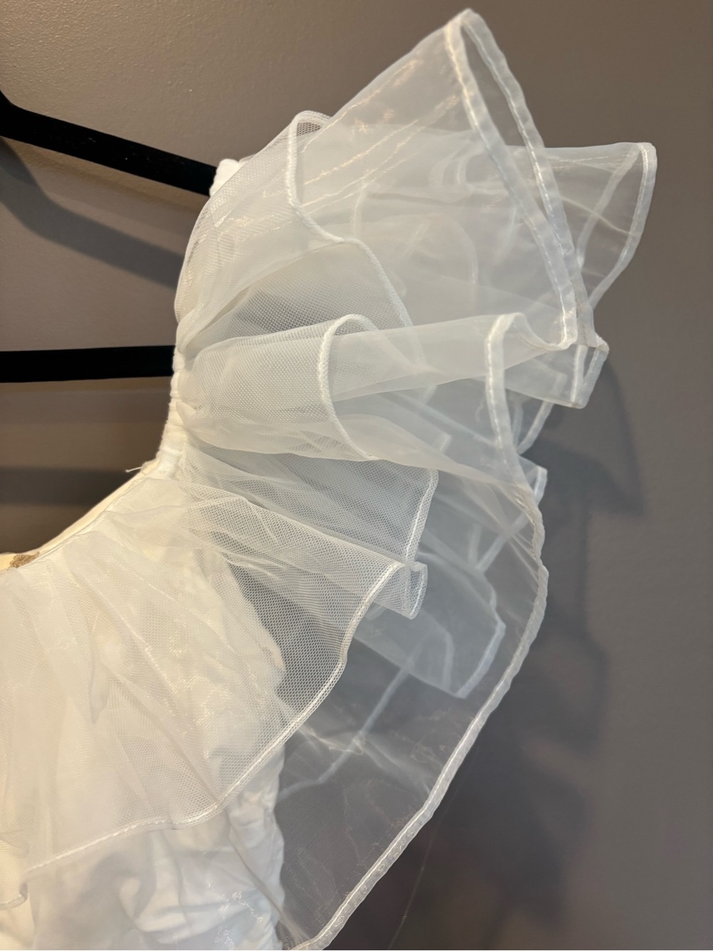 Altar'd State Cream Ruffled Organza Crop Top - Picture 3 of 7